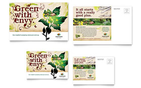 Landscape Design Postcard Template - Word, Publisher, InDesign, Illustrator, Pages, QuarkXPress, CorelDraw