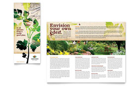 Landscape Design Trifold Brochure Template - Word, Publisher, InDesign, Illustrator, Pages, QuarkXPress, CorelDraw