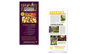 Farmers Market Rack Card Template - Word, Publisher, InDesign, Illustrator, Pages, QuarkXPress, CorelDraw