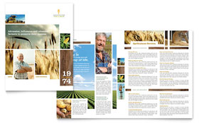 Farming & Agriculture Brochure Template - Word, Publisher, InDesign, Illustrator, Pages, QuarkXPress, CorelDraw