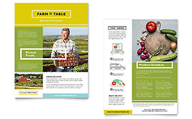 Organic Food Datasheet Template - Word, Publisher, InDesign, Illustrator, Pages, QuarkXPress, CorelDraw