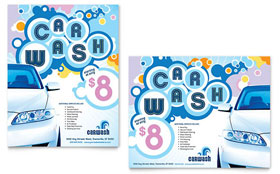 Car Wash Poster Template - Word, Publisher, InDesign, Illustrator, Pages, QuarkXPress, CorelDraw