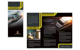 Trucking & Transport Trifold Brochure Template - Word, Publisher, InDesign, Illustrator, Pages, QuarkXPress, CorelDraw