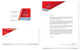 Aviation Flight Instructor Business Card & Letterhead Template - Word, Publisher, InDesign, Illustrator, Pages, QuarkXPress, CorelDraw