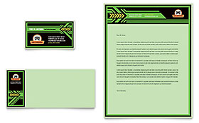 Oil Change Business Card & Letterhead Template - Word, Publisher, InDesign, Illustrator, Pages, QuarkXPress, CorelDraw