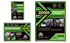 Oil Change Flyer & Ad Template - Word, Publisher, InDesign, Illustrator, Pages, QuarkXPress, CorelDraw
