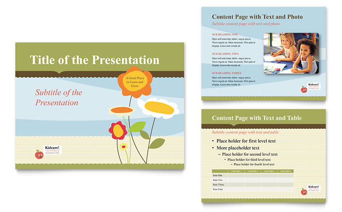 Child Development School Presentation Template - PowerPoint