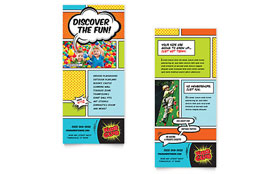 Kids Club Rack Card Template - Word, Publisher, InDesign, Illustrator, Pages, QuarkXPress, CorelDraw