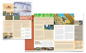 Home Builders & Construction Newsletter Template - Word, Publisher, InDesign, Illustrator, Pages, QuarkXPress, CorelDraw