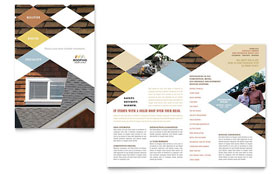 Roofing Contractor Brochure Template - Word, Publisher, InDesign, Illustrator, Pages, QuarkXPress, CorelDraw
