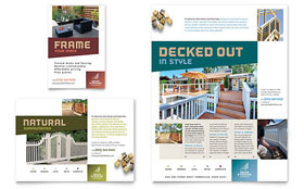 Decks & Fencing Flyer & Ad Template - Word, Publisher, InDesign, Illustrator, Pages, QuarkXPress, CorelDraw