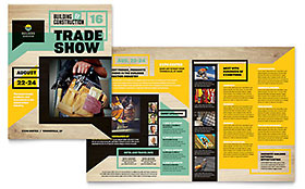 Builder's Trade Show Brochure Template - Word, Publisher, InDesign, Illustrator, Pages, QuarkXPress, CorelDraw