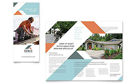 Roofing Company Trifold Brochure Template - Word, Publisher, InDesign, Illustrator, Pages, QuarkXPress, CorelDraw