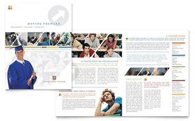 College & University Brochure Template - Word, Publisher, InDesign, Illustrator, Pages, QuarkXPress, CorelDraw