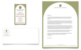 College & University Business Card & Letterhead Template - Word, Publisher, InDesign, Illustrator, Pages, QuarkXPress, CorelDraw