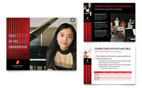 Music School Presentation Template - PowerPoint
