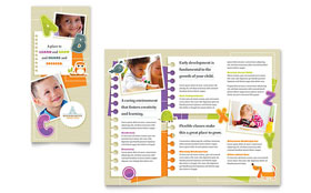 Kindergarten Trifold Brochure Template - Word, Publisher, InDesign, Illustrator, Pages, QuarkXPress, CorelDraw