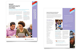 Community College Datasheet Template - Word, Publisher, InDesign, Illustrator, Pages, QuarkXPress, CorelDraw