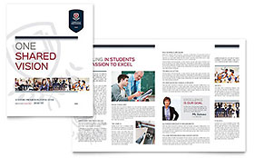 High School Brochure Template - Word, Publisher, InDesign, Illustrator, Pages, QuarkXPress, CorelDraw