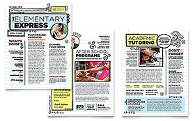 Elementary School Newsletter Template - Word, Publisher, InDesign, Illustrator, Pages, QuarkXPress, CorelDraw