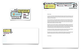 Elementary School Business Card & Letterhead Template - Word, Publisher, InDesign, Illustrator, Pages, QuarkXPress, CorelDraw