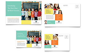 Charter School Postcard Template - Word, Publisher, InDesign, Illustrator, Pages, QuarkXPress, CorelDraw