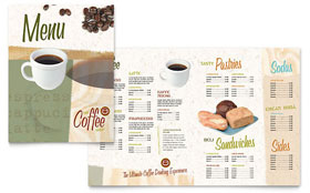 Coffee Shop Menu Template - Word, Publisher, InDesign, Illustrator, Pages, QuarkXPress, CorelDraw