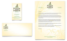 Italian Pasta Restaurant Business Card & Letterhead Template - Word, Publisher, InDesign, Illustrator, Pages, QuarkXPress, CorelDraw