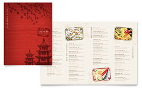 Asian Restaurant Menu Template - Word, Publisher, InDesign, Illustrator, Pages, QuarkXPress, CorelDraw