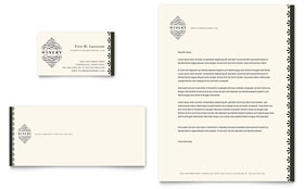 Vineyard & Winery Business Card & Letterhead Template - Word, Publisher, InDesign, Illustrator, Pages, QuarkXPress, CorelDraw
