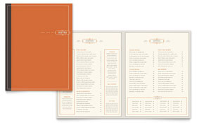 Bistro & Bar Menu Template - Word, Publisher, InDesign, Illustrator, Pages, QuarkXPress, CorelDraw