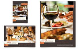 Bistro & Bar Flyer & Ad Template - Word, Publisher, InDesign, Illustrator, Pages, QuarkXPress, CorelDraw