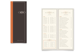Bistro & Bar Takeout Menu Template - Word, Publisher, InDesign, Illustrator, Pages, QuarkXPress, CorelDraw