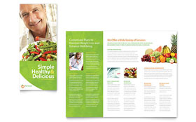 Nutritionist & Dietitian Trifold Brochure Template - Word, Publisher, InDesign, Illustrator, Pages, QuarkXPress, CorelDraw