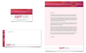 Corporate Event Planner & Caterer Business Card & Letterhead Template - Word, Publisher, InDesign, Illustrator, Pages, QuarkXPress, CorelDraw