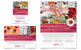Corporate Event Planner & Caterer Flyer & Ad Template - Word, Publisher, InDesign, Illustrator, Pages, QuarkXPress, CorelDraw