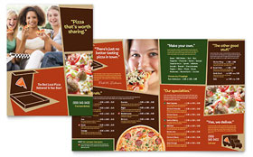 Pizza Pizzeria Restaurant Menu Template - Word, Publisher, InDesign, Illustrator, Pages, QuarkXPress, CorelDraw