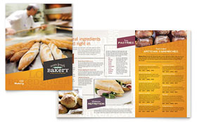 Artisan Bakery Menu Template - Word, Publisher, InDesign, Illustrator, Pages, QuarkXPress, CorelDraw