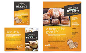 Artisan Bakery Flyer & Ad Template - Word, Publisher, InDesign, Illustrator, Pages, QuarkXPress, CorelDraw