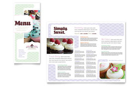 Bakery & Cupcake Shop Menu Template - Word, Publisher, InDesign, Illustrator, Pages, QuarkXPress, CorelDraw