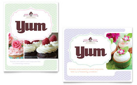 Bakery & Cupcake Shop Poster Template - Word, Publisher, InDesign, Illustrator, Pages, QuarkXPress, CorelDraw
