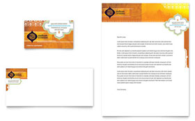 Indian Restaurant Business Card & Letterhead Template - Word, Publisher, InDesign, Illustrator, Pages, QuarkXPress, CorelDraw