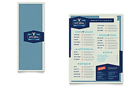 Fine Dining Restaurant Takeout Menu Template - Word, Publisher, InDesign, Illustrator, Pages, QuarkXPress, CorelDraw