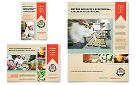 Culinary School Flyer & Ad Template - Word, Publisher, InDesign, Illustrator, Pages, QuarkXPress, CorelDraw