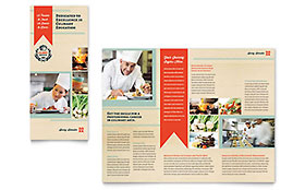 Culinary School Trifold Brochure Template - Word, Publisher, InDesign, Illustrator, Pages, QuarkXPress, CorelDraw