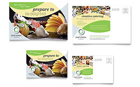 Food Catering Postcard Template - Word, Publisher, InDesign, Illustrator, Pages, QuarkXPress, CorelDraw