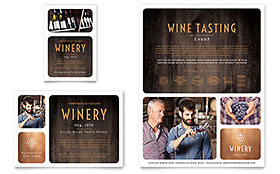 Winery Flyer & Ad Template - Word, Publisher, InDesign, Illustrator, Pages, QuarkXPress, CorelDraw