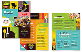Mexican Food & Cantina Menu Template - Word, Publisher, InDesign, Illustrator, Pages, QuarkXPress, CorelDraw
