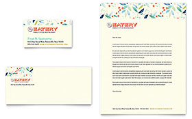 Family Restaurant Business Card & Letterhead Template - Word, Publisher, InDesign, Illustrator, Pages, QuarkXPress, CorelDraw