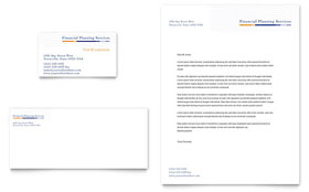 Financial Services Business Card & Letterhead Template - Word, Publisher, InDesign, Illustrator, Pages, QuarkXPress, CorelDraw